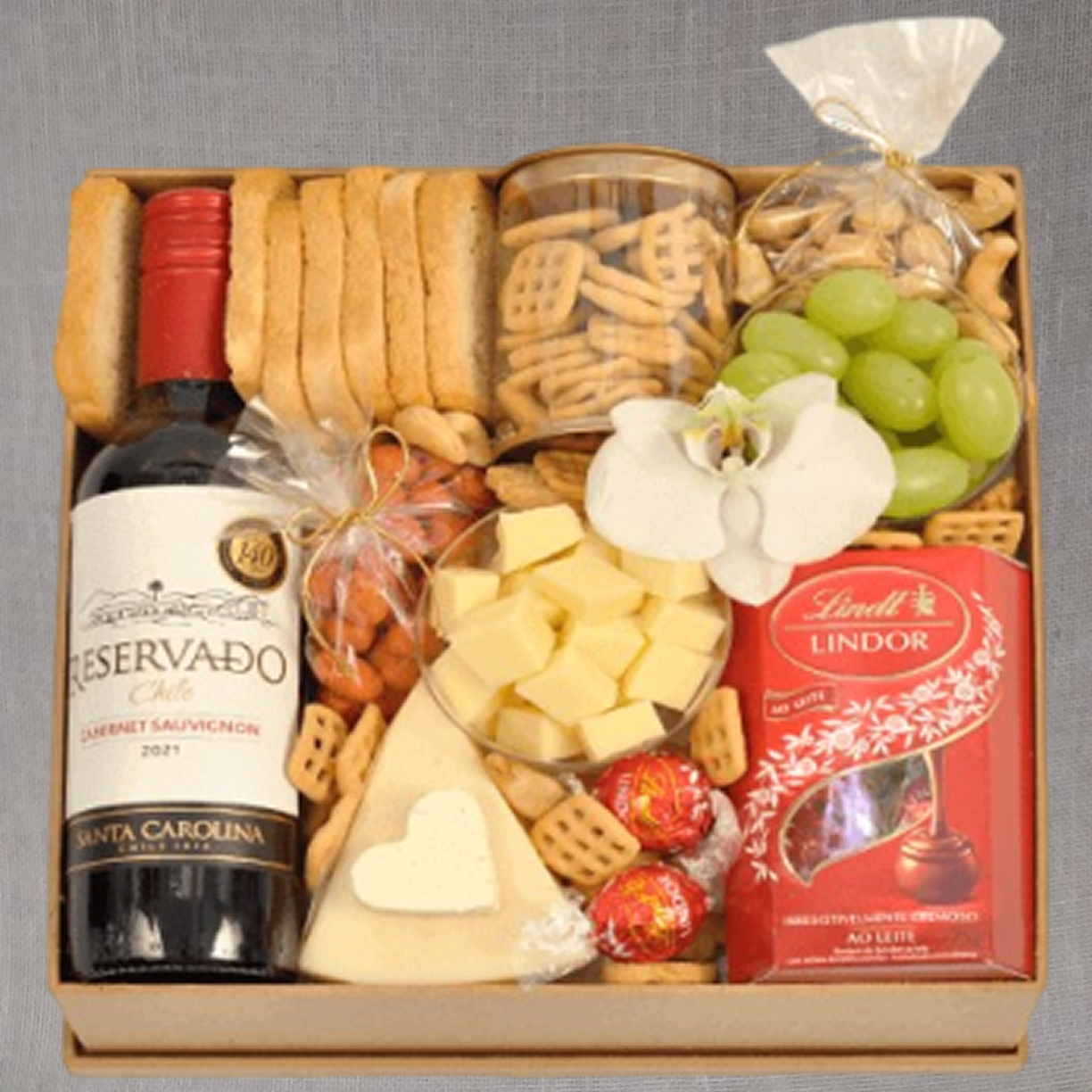 Cesta de Vinho Gourmet