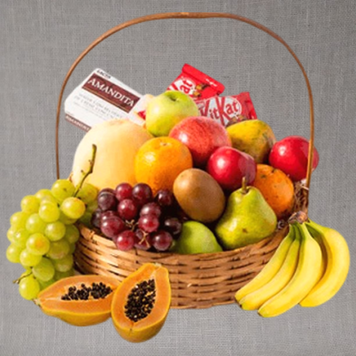 Cesta Frutas e Chocolates