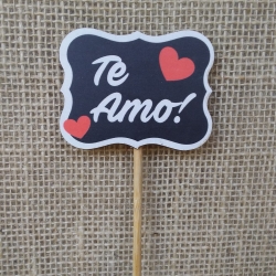 Plaquinha Pick MDF (te amo!)