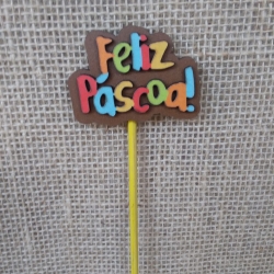 Plaquinha Pick MDF (feliz páscoa)