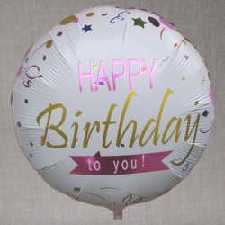 Balão Metalizado Happy Birthday