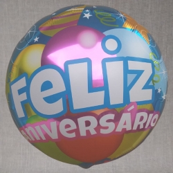 Balão Metalizado Feliz Aniversário